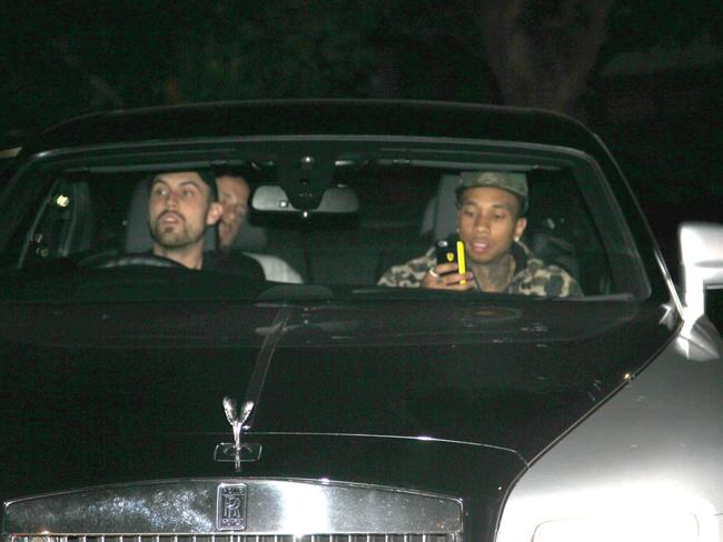 Driven in style... US Rapper Tyga visits Mehajer's house/ Picture: Backgrid