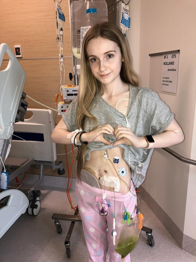 Annaliese Holland was diagnosed with auto-immune autonomic ganglionopathy and has been told she is terminal. Picture: Supplied