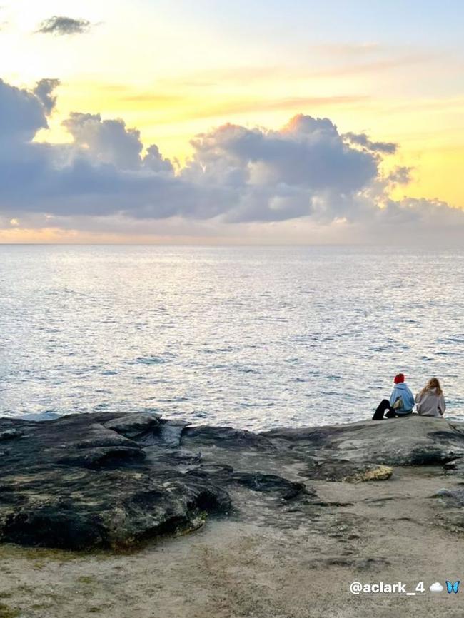 “My favourite sunrise walk,” Lipa captioned a series of photos. Picture: Instagram