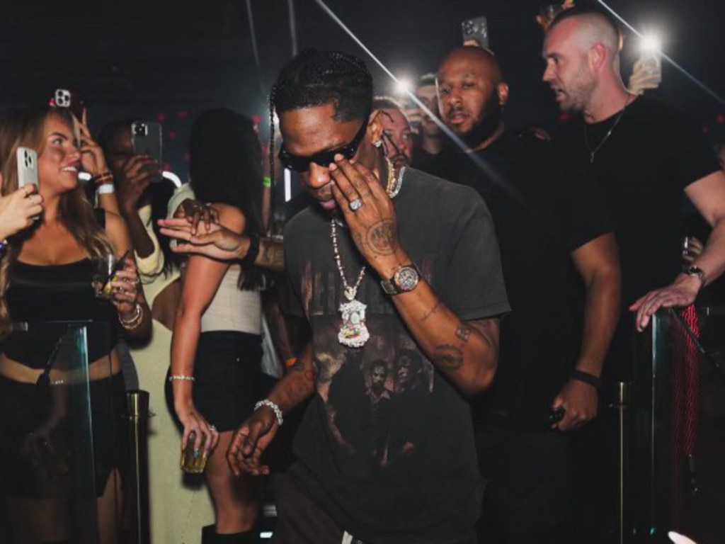 Travis Scott at Eclipse nightclub in Fortitude Valley. Picture: Supplied/Cody Beck