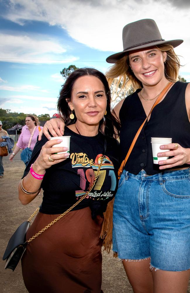 Kylie Seeley (left) and Jesse Seeley. Meatstock - Music, Barbecue and Camping Festival at Toowoomba Showgrounds.Friday March 8, 2024 Picture: Bev Lacey