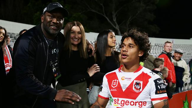 Wendell and Tara Sailor with son Tristan. Picture: Matt King/Getty