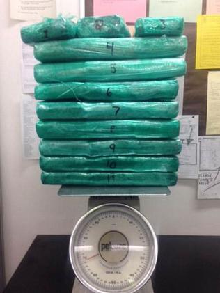 Police said the stash weighed 27kg. Picture: Supplied