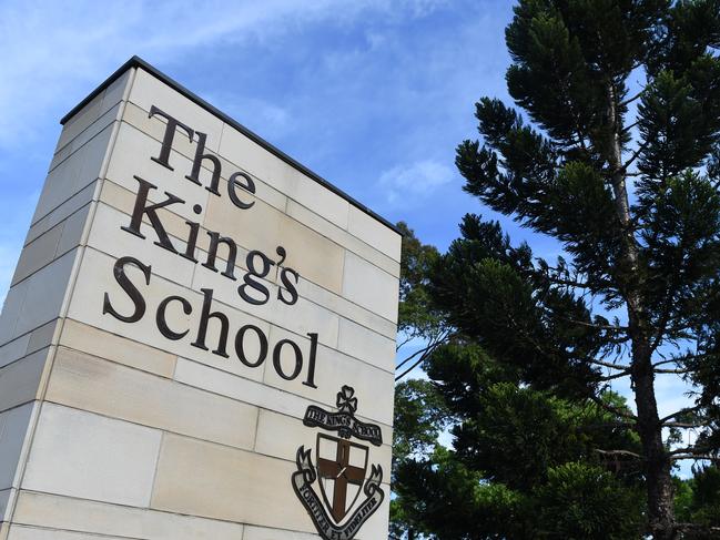 A general view of signage at The King's School at North Parramatta, in Sydney, Tuesday, Oct. 25, 2016. (AAP Image/Dan Himbrechts) NO ARCHIVING