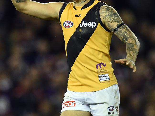 Richmond in anything other than the gold sash on black background seems blasphemous for Tigers fans. Picture: AAP Image/Julian Smith