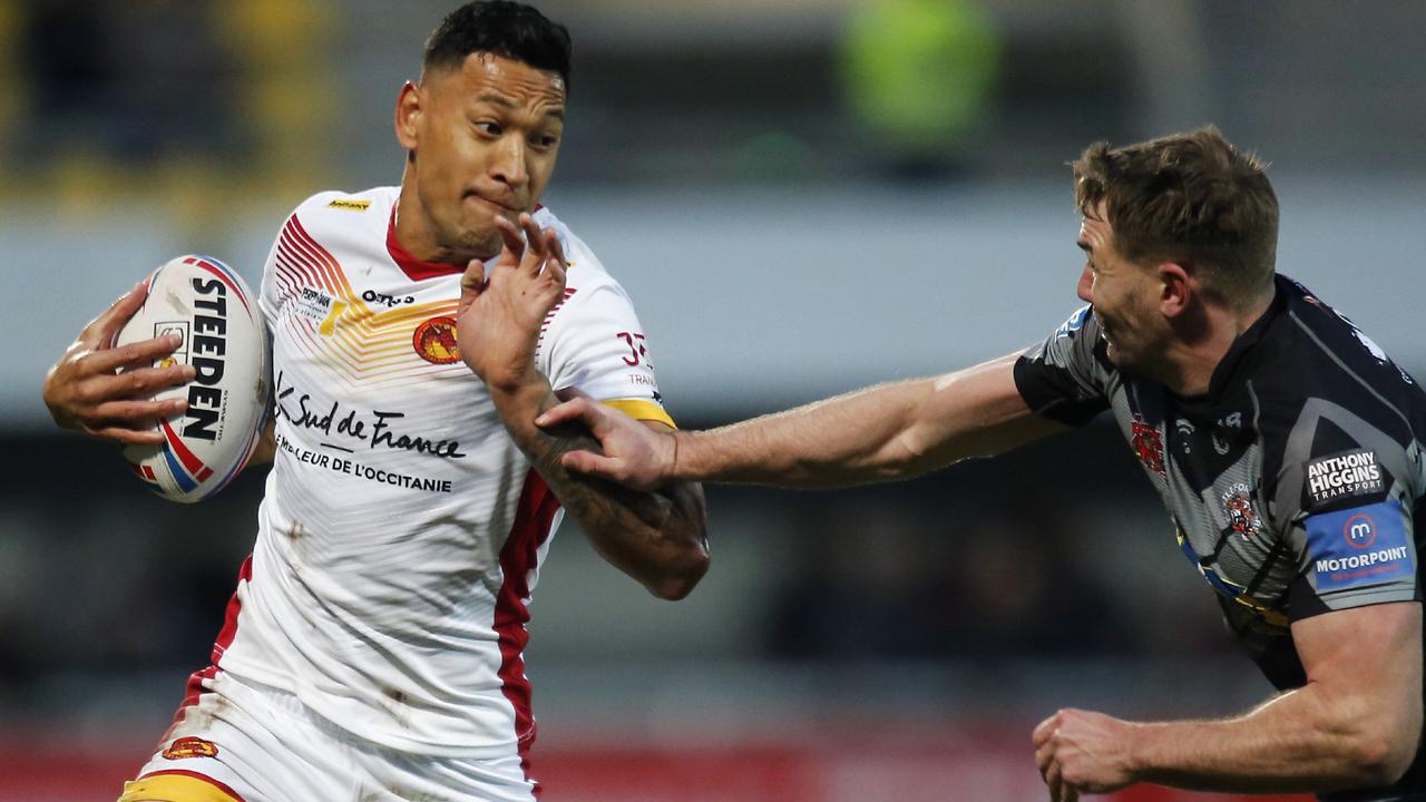 Israel Folau played for the Catalans Dragons. Picture: Raymond ROIG / AFP