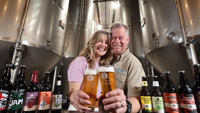 Burleigh Brewing is celebrating its birthday and owners Peta and Brennan Fielding are announcing its 18th birthday bash. Picture Glenn Hampson