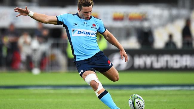 Will Harrison was promising in his Super Rugby debut for the Waratahs against Crusaders Picture: AAP