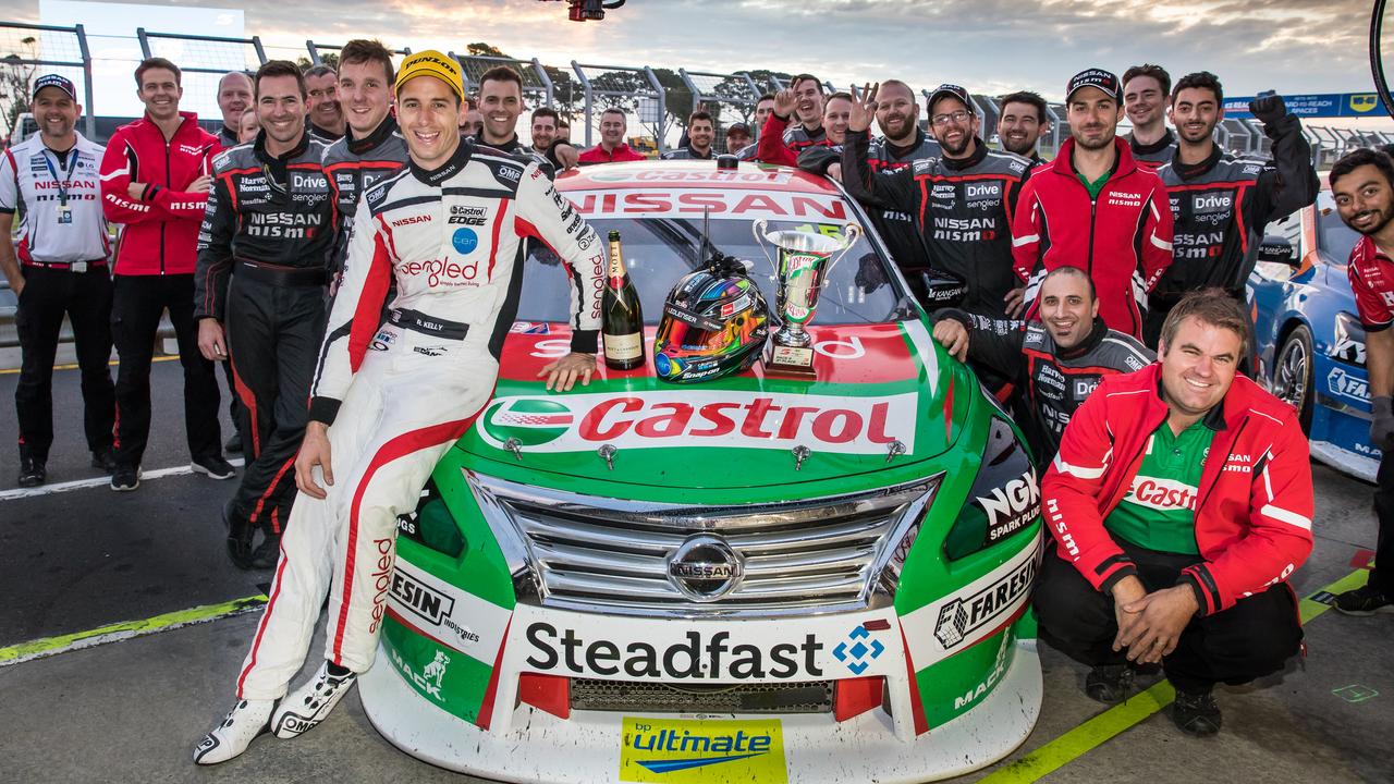 Rick Kelly finished on the podium in both races of the Phillip Island 500. Pic: Nissan Motorsport.