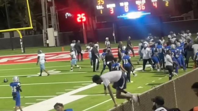 A fight broke out on the field when Fort Worth Eastern Hills and Dallas Roosevelt on Thursday, September 8, 2022, in Texas. YouTube/Drew Bartley