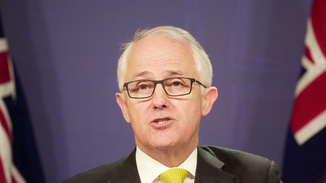 Prime Minister Malcolm Turnbull speaks to the media as he announces changes in his ministerial cabinet during a press conference in Sydney, Tuesday, December 19, 2017. (AAP Image/Daniel Munoz) NO ARCHIVING