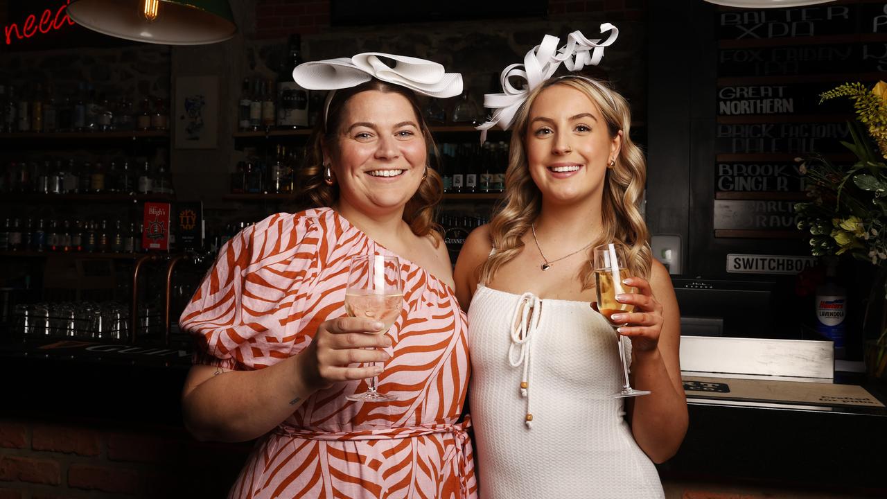 Del Shepherd and Meghan Bennett. Melbourne Cup event at The Brick Factory in Salamanca. Picture: Nikki Davis-Jones