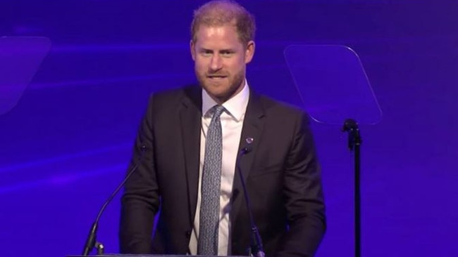 Prince Harry paid tribute to the Queen on the ever of the anniversary of her death at a charity event in London. Picture: Supplied