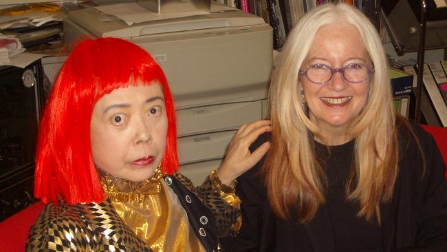 Yayoi Kusama and Roslyn Oxley pictured in Tokyo, 2003.