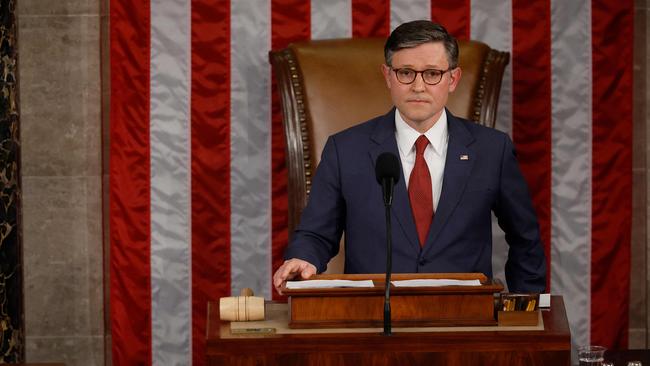 Newly re-elected Speaker of the House Mike Johnson has outlined his plans. Picture: Getty Images via AFP