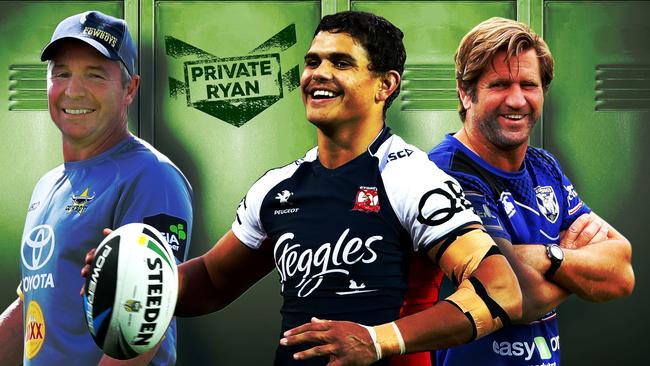 Paul Green, Latrell Mitchell and Des Hasler feature in Private Ryan.