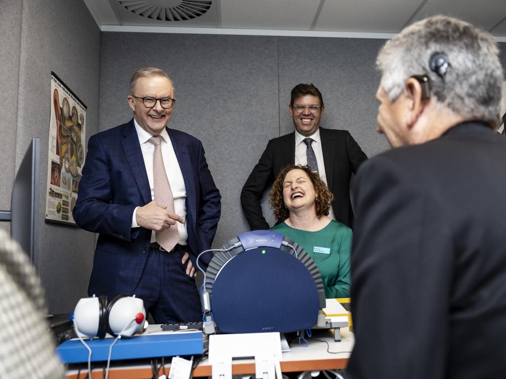 Rod Alford was humbled to meet Prime Minister Anthony Albanese at the Next Sense Centre of Innovation Launch at Macquarie University on Tuesday, August 6, 2024. Photo: Grant Leslie Photography