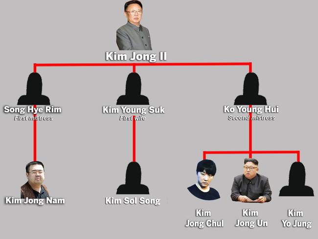 The Kim family tree. Picture: news.com.au