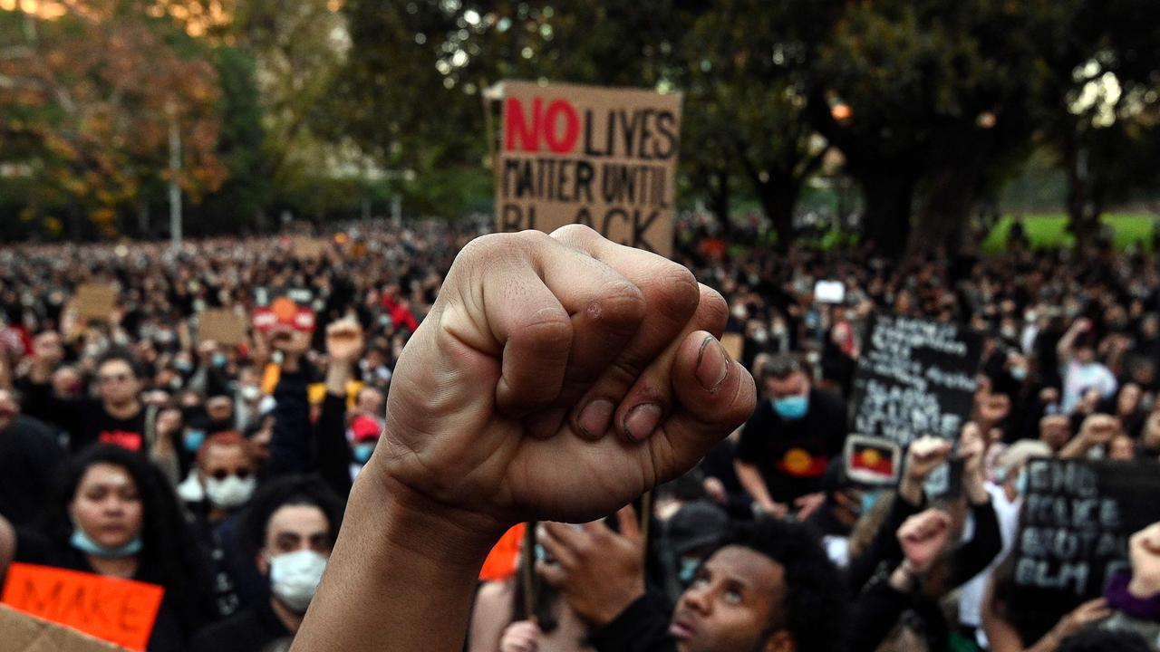 Tens of thousands of Australians defied government calls to stay at home on June 6, spilling onto the streets for Black Lives Matter protests in major towns and cities across the country. Picture: Saeed Khan/AFP