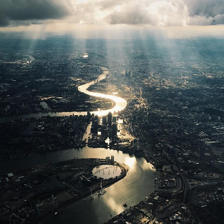 © Maria Farrelly, UK, Entry, Open, Architecture, 2016 Sony World Photography Awards “This image was taken on my (cracked) iPhone on board a flight from Oslo, Norway into London Heathrow on 28th July 2015.”