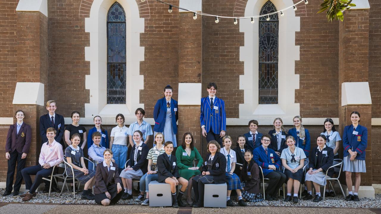 Empire Theatres Youth Bursary recipients (from left) Evie Heffernan, David Rowberry, Levi Paroz, Grace Byrne, Hannah Pocknee, Madeleine Tooley, Kyle Snow, Anastasia Hand, Paris Dabirashrafi, Emily McErlean, Jack Mullins, Victoria Brown, Lily Herring, Tui Rei, Jade Moon, Ebbeny Williams-Cherry, Ruben Fitton, Georgette May, Emmi Lange, Mai-Lan Ruhle, Clay Hughes, Thomas Sinclair, Ava Gleeson, Amelia Rawson, Lillian McCarthy-Cole, Brooke Gothmann, Madeleine Anderson and Sophia Bartlett, Tuesday, November 9, 2021. Picture: Kevin Farmer