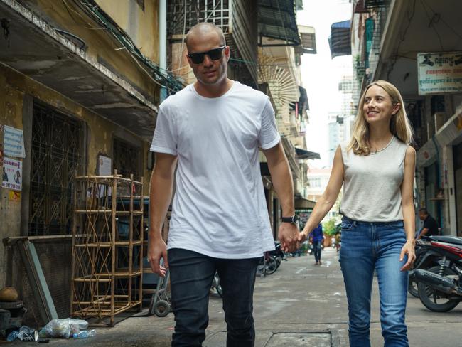 James and Erica Bartle of Outland Denim in Cambodia where they employ local women. Pic: Sam Jam.