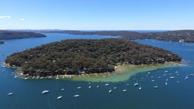 Emergency authorities said it was a “difficult extraction” to winch the badly injured boy from Scotland Island in the dark. Picture: NSW Real Estate.