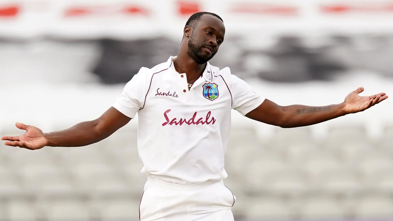 West Indies’ Kemar Roach will play this tour but how long can he resist T20 riches? Picture: AFP.