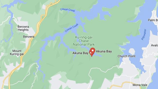 The boat fire was started at Akuna Bay near Sydney's northern beaches.