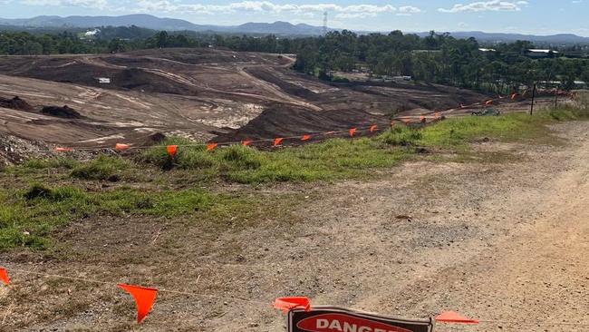 The Gympie Bypass project seen from Penny Road, taken on Australia Day 2021.