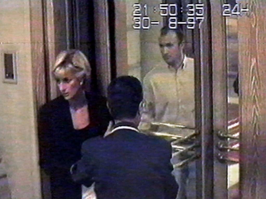 Hotel Ritz security footage shows Diana arriving at the hotel on August 30.