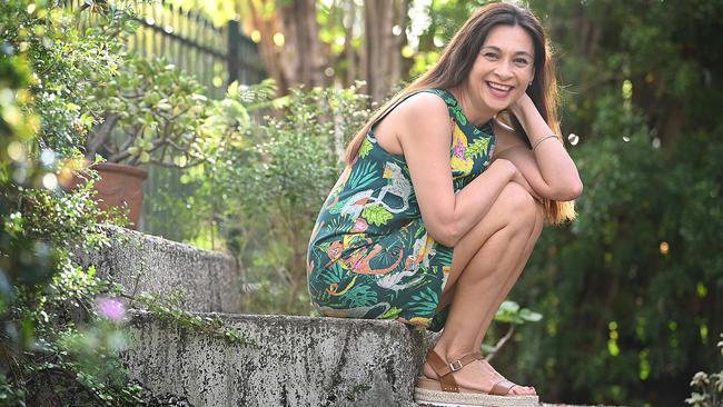 Author Mirandi Riwoe at her home in Greenslopes, Brisbane. Picture: Lyndon Mechielsen