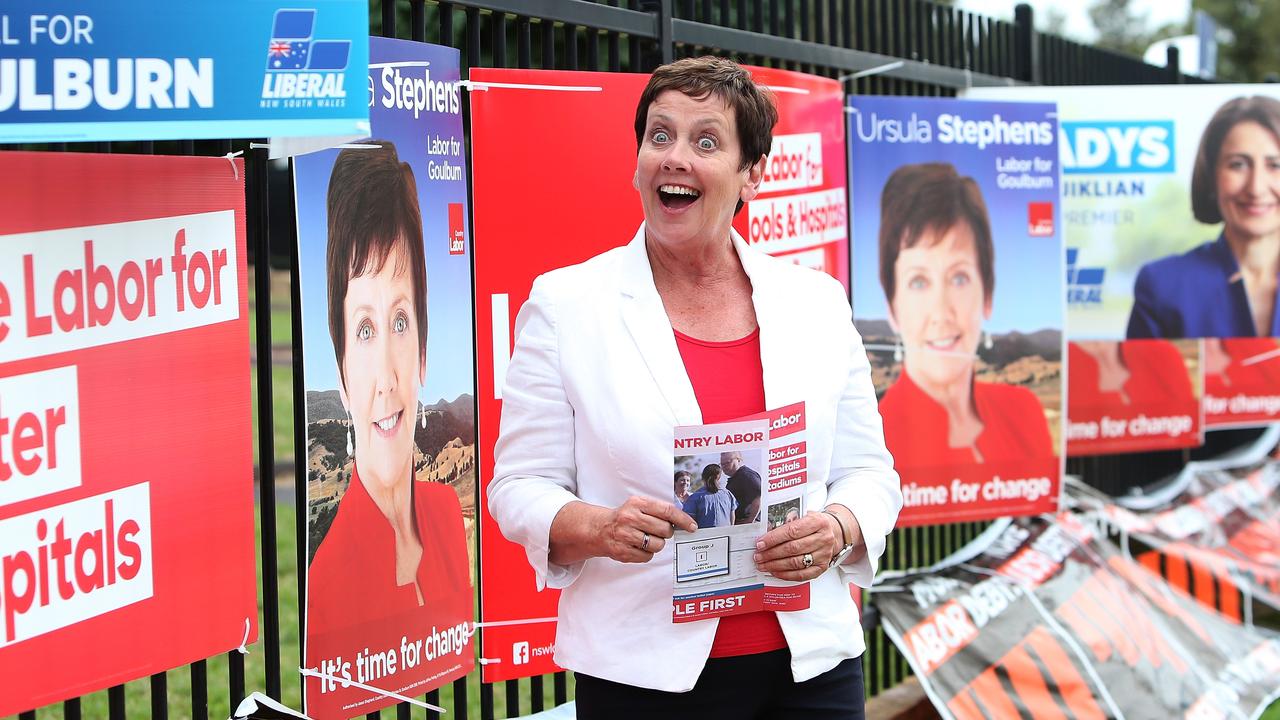 Ursula Stephens in Goulburn, NSW, in the 2019 NSW State Election. Picture Kym Smith