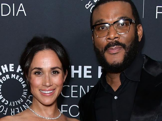 BEVERLY HILLS, CALIFORNIA - DECEMBER 04: (L-R) Meghan, Duchess of Sussex, and Tyler Perry attend The Paley Center for Media hosts Paley Honors Fall Gala honoring Tyler Perry at Beverly Wilshire, A Four Seasons Hotel on December 04, 2024 in Beverly Hills, California. (Photo by Unique Nicole/Getty Images)