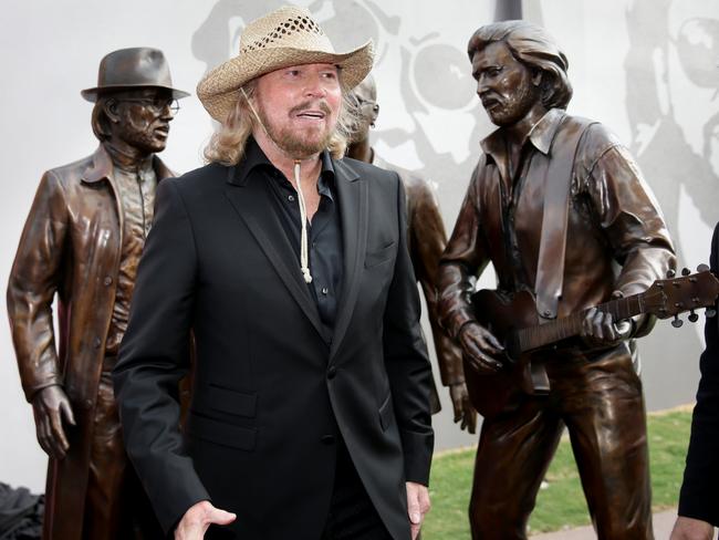 Barry Gibb visits Redcliffe’s Bee Gees Way for the opening of stage two in 2015.