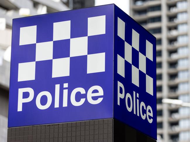 MELBOURNE, AUSTRALIA - NewsWire Photos - 22 AUGUST, 2024: A Victoria Police signage is seen on the streets of Melbourne. Picture: NewsWire / Diego Fedele