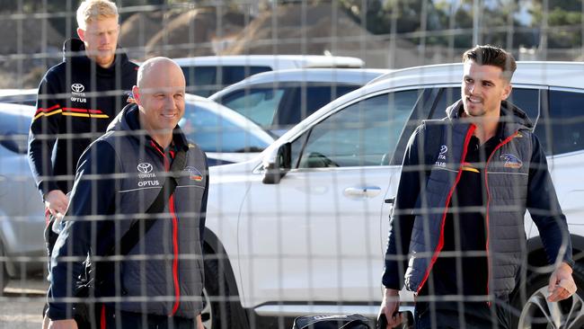 Crows Coach Matthew Nicks said his team is in a good space despite the unique preparation. Picture: NCA NewsWire/Dean Martin