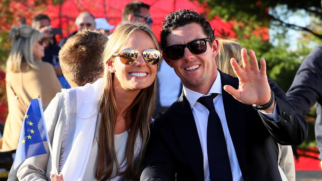 Erica Stoll and Rory McIlroy. Andrew Redington/Getty Images/AFP.
