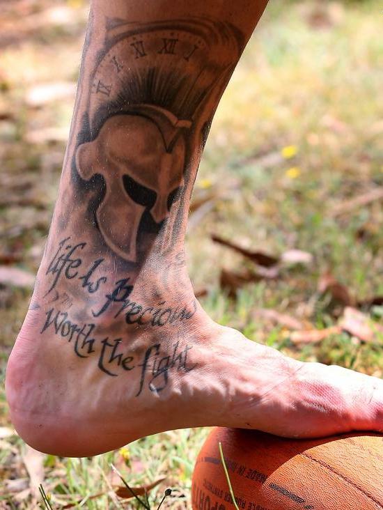 Travis Cloke’s ankle tattoo.