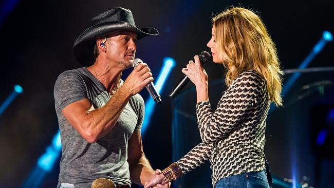Tim McGraw caught slapping female fan in concert video | news.com.au ...
