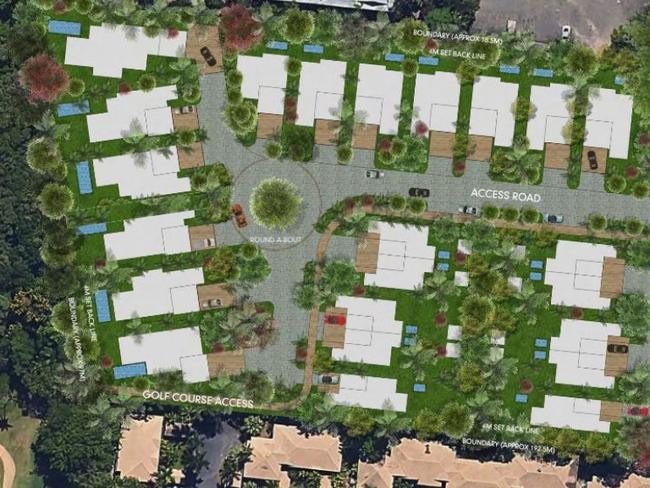 A plan showing villas within the proposed Port Douglas gated community. Picture: Supplied