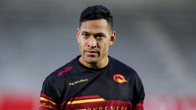 Folau has reportedly resolved the contract dispute with former club Catalans Dragons. (Photo by RAYMOND ROIG / AFP)