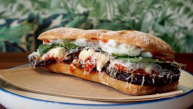 We are already drooling over this eggplant panini from Crumpet and Co. Picture: Facebook.