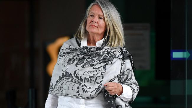 Whiskey Au Go Go firebombing survivor Donna Phillips leaves the Coroners Court in Brisbane. Picture: NCA NewsWire/Dan Peled