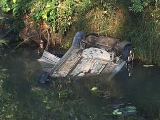 Erica Morris' car flipped over the side of the Running Creek Bridge, landing upside down in the creek. 