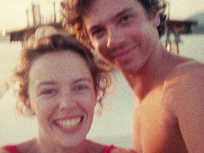 Michael Hutchence and Kylie Minogue in a scene from the documentary Mystify. For Sunday papers only. Not to be used before 9/6/19