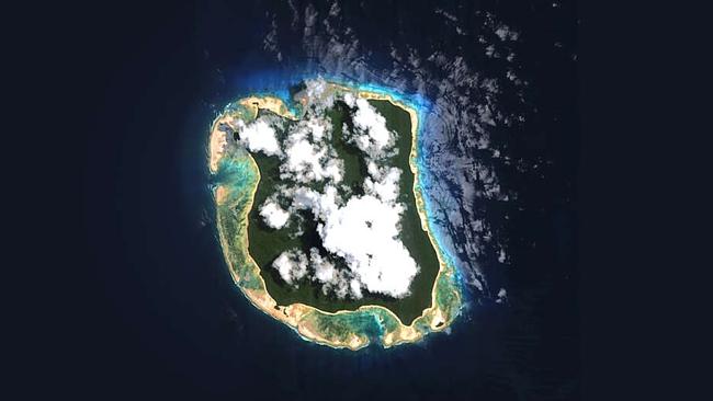 Google Earth image of North Sentinel Island doesn't reveal much. Picture: Supplied