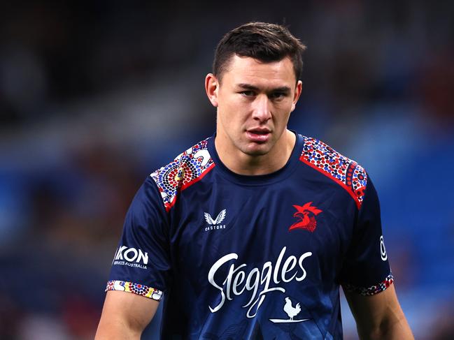 Joseph Manu could depart the Roosters at the end of the 2024 season, as he weighs up a shock code switch to French rugby. Picture: Getty Images