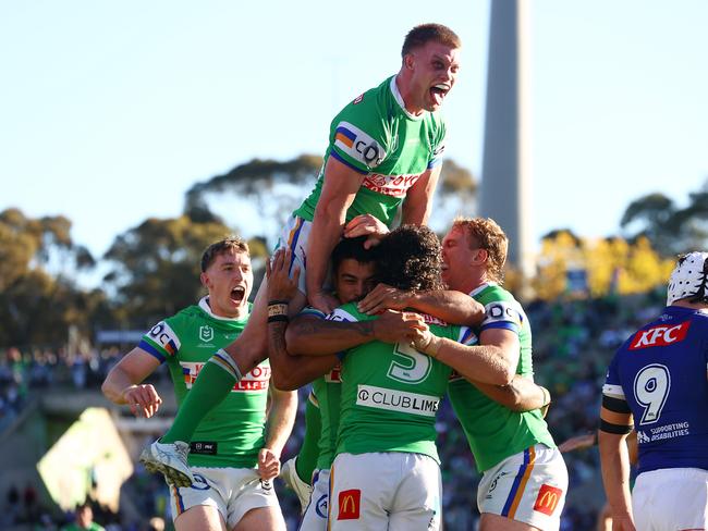 The Raiders looked set for a massive win after leading 20-0 at halftime. Picture: Getty Images