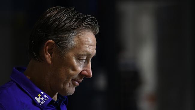 TOWNSVILLE, AUSTRALIA - MAY 21: Storm coach Craig Bellamy. (Photo by Ian Hitchcock/Getty Images)